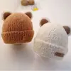 Gorro de invierno para bebé gorro de lana coreano para niños y niñas gorro de lana cálido tejido con protección para las orejas gorro de lana para niños otoño e invierno