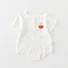 Roupa de Verão Wrap para Bebê Roupas Fofas Macacão de Escalada Fofo de Manga Curta para Meninos e Meninas Roupa de Verão para Bebê Chapéus Triangulares Novos