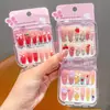 Pegatinas de Uñas Infantiles de Dibujos Animados Kuromi Largas Desmontables Usables Pegatinas de Uñas para Niñas Pegatinas de Arte de Uñas Juguete Pegamento de Gelatina