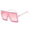 Nuevas Gafas de Sol de Marco Grande Incrustadas de Diamantes Gafas de Sol Personalizadas Europeas y Americanas para Mujer Gafas de Sol Cuadradas Geniales para Fotografía Callejera Transfronteriza