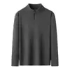 Sudadera pesada Zhen De Rong para hombre, nuevo modelo otoño 2026, camiseta base casual holgada cálida de manga larga para hombres de mediana edad, venta al por mayor