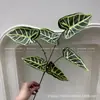 Monstera Planta Verde Maceta Canaleta Macetero Decoración Hojas Falsas Planta Hoja de Taro Pared de Plantas Flor Artificial Materiales de Paisajismo