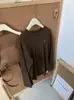 Otoño e Invierno Nuevo Estilo Sencillo Letras Bordadas Cuello Redondo Forro Polar Largo Medio Casual Suelto Versión Grande Camiseta Sudadera de Manga Larga para Mujer