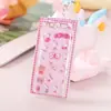 Mini colgante de pegatina Sanrio, pegatina 3D de relieve sólido de cristal, colgante de decoración de pegatina 3D de dibujos animados de resina