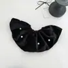 Scrunchie Grande de Terciopelo Vintage de Alta Gama con Perlas Estilo Francés Otoño e Invierno 2025 Elástico Elegante para el Cabello para Mujeres