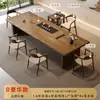Mesa de Centro Grande de Madera Maciza y Juego de Sillas Estilo Wabi-sabi Moderno Minimalista Lujo Ligero Tronco Mesa de Té para Sala de Estar Uso Doméstico