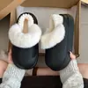 Pantuflas de Algodón Impermeables para Mujer 2026 Nuevo Estilo Otoño/Invierno Exterior Felpa Desmontables Antideslizantes Cálidas Suela Gruesa Talón Cerrado Zapatos de Algodón