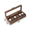 Nueva Caja para Relojes con Veta de Madera de Nogal, Joyero con Múltiples Ventanas de Cristal para Exhibición, Caja de Almacenamiento para Relojes, Venta al por Mayor en Amazon