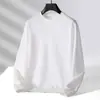 Envío RápidoNueva Sudadera de Manga Larga con Cuello Redondo Holgada de Primavera y Otoño, Camiseta Base Estampada de Moda para Hombre