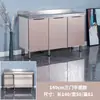 Armário de Cozinha Simples de Aço Inoxidável, Armário de Cozinha Doméstico, Armário de Louças, Pia, Armário de Armazenamento, Montagem Completa para Uso em Aluguel