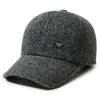 Gorra de Béisbol de Invierno para Hombre con Forro de Felpa para Personas de Mediana Edad y Mayores, Calidez al Aire Libre y a Prueba de Viento, Protección para los Oídos de Pana, Gorra Tipo Pato para Papá Abuelo