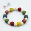 Colección de Cuentas Jingdezhen Cuentas Budistas Pulsera de Cerámica Popular Nuevo Estilo Chino Fresco y Sencillo Estilo Nacional Tejido Puramente Hecho a Mano
