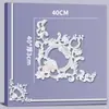 Tira de Borda para Parede de Fundo de TV com Flor de Canto Francês em Linha de PU Imitação de Gesso Tira Decorativa Teto Estilo Europeu Americano