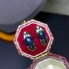 Aretes de Ópalo Negro Colorido Natural, Todos Rellenos de Color Fuego Piedra Principal Grande 6*8mm Plata de Ley 925 Ajuste de Precisión