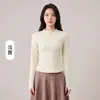 Top de yoga para mujer: ceñidor de cintura, adelgazante, media cremallera, de manga larga, hipoalergénico, versátil y con cuello alto