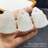 Colgante de Joyería para Orejas de Jade Verde Natural de Tianshan de Xinjiang, Colgante de Jade Lindo con Forma de Gato para Niñas, En Stock