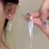 Brincos Super Fada Estrela com Franjas para Mulheres, Luxo Acessível Elegante, Brincos Longos Ins Novo Popular Nicho Novos Brincos, Versátil