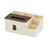 Caixa de lenços criativa para mesa de centro da sala, caixa de armazenamento multifuncional de mesa de luxo leve para controles remotos, caixa de lenços para mesa de cabeceira