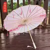 Nuevo estilo chino borla paraguas de papel de aceite qipao traje antiguo estilo antiguo Hanfu accesorios actuación pasarela danza paraguas azul fresco paraguas