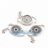 L37 Accesorios para Joyería DIY Conector de Collar Ojo del Diablo Chapado en Oro de Cobre Puro Microincrustado Amor