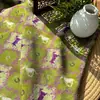 Tela de Hilo Fragante Jacquard de Rayón, Colt Morado Saltando Verde, Camisa de Nuevo Estilo Chino, Chaleco, Tela Hecha a Mano para Cheongsam