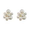 Pendientes de plata de ley S925 con forma de flor de perla vintage de Corea del Sur, estilo de celebridades de Internet, con forma de hada, pendientes de aguja con temperamento femenino, joyería para las orejas