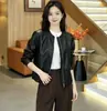 2026 Primavera/Otoño Nuevo Estilo Nuevo Estilo Chino Estilo Nacional Ropa de Mujer Chaqueta Abrigo de Cuero con Bloques de Color Retro Cárdigan Versátil Retro