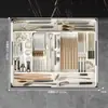 Caja de almacenamiento retráctil para cajón de cocina, organizador empotrado para cubiertos, utensilios y palillos de gabinete de cocina