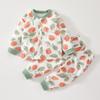 Conjunto de Ropa de Otoño para Bebé Ropa de Primavera y Otoño para Bebés Niños y Niñas Pijamas de Algodón Puro Ropa Exterior Infantil Ropa Interior Térmica