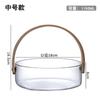 Bandeja de Frutas de Vidrio Transparente de Alto Borosilicato al por Mayor para Uso Doméstico, Cubo de Cerveza y Jugo de Colores, Cubo de Hielo, Cesta Portátil, Cesta de Frutas para Snacks