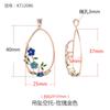 Diseño Original Plata Esterlina S925 Colgante de Flor Simple Soporte Vacío Ovalado Incrustado Ámbar Cera de Abejas Jade Collar Soporte de Plata
