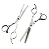 Tijeras de Peluquería de 6.0 pulgadas Rosa y Negra con Piedras Preciosas, Tijeras Rectas, Tijeras para Flequillo, Tijeras para Bebé, Tijeras de Punta Redonda
