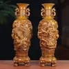 Un Par de Jarrones Ornamentales Grandes Auspiciosos de Dragón y Fénix para Mueble de TV, Estilo Chino para Recibidor Regalo de Inauguración, Decoración de Piso para Sala de Estar