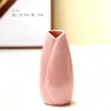 Jarrón de Cerámica Blanca Quemada Liso Moderno Sencillo Flor Seca Arreglo Floral Venta al por Mayor Decoración Creativa para el Hogar Manualidades Adornos