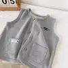 Nuevo conjunto de chaleco cárdigan y camiseta interior estilo coreano para niños, ropa exterior para niños y niñas, ropa infantil a la moda