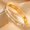 Pulsera de acero titanio doble fila taladro número romano pulsera de diamantes moda versión alta lujo ligero sentido de alto nivel pulsera que no se desvanece