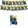 Bandeirola de Bandeira Letreiro Feliz Aniversário Desenho Pronto Bandeira de Puxar Decoração Temática para Festa de Aniversário Infantil Suprimentos Fabricante