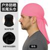 Gorra de Ciclismo de Verano sin Visera, Gorro Pirata de Lycra para Bicicleta de Carretera con Cola Larga Refrigerante, Turbante de Seda de Hielo de Color Sólido