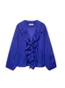 Nuevos Productos Transfronterizos 2025 Ropa para Mujer Estilo Europeo y Americano Exportación al por Mayor Zr Punto Capas Camisas Decorativas
