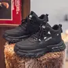 Zapatos casuales transfronterizos de talla grande, zapatos de moda para exteriores de suela gruesa para aumentar la altura para adolescentes, zapatos de trabajo de caña alta a la moda para hombres