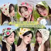 Pañuelo de Cabeza Vintage de Punto Hueco Estilo Francés, Bufanda Triangular Hecha a Mano con Crochet para Primavera/Verano para Niñas, Perfecta para Salidas y Fotos