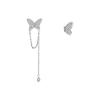 Versión coreana de 2022 nuevos pendientes asimétricos de mariposa exquisitos de moda, pendientes de temperamento de alta atmósfera, pendientes de viento frío