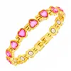 Pulsera magnética Gauss en forma de corazón, superventas TK de Amazon europeo y americano transfronterizo, con incrustaciones de diamantes, aleación ecológica, joyería al por mayor