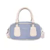 Nova bolsa de mão jeans feminina transfronteiriça, bolsa pequena vintage, bolsa de ombro versátil, bolsa transversal fashion, bolsa de axila estilosa
