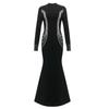 Vestido de Bandagem Justo ao Corpo com Studs de Design Transfronteiriço Europeu e Americano 2025 Moda Vestido de Festa Europeu e Americano