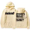Moletom com Estampa de Carta da Turnê do Álbum do Rapper Melendi Unissex Harajuku Streetwear Hip-Hop