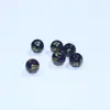 Ágata Vermelha Preto e Branco com Estampagem Dourada Mantra das Seis Palavras Ditados Sânscritos Contas Soltas Redondas Calcedônia de Vidro Atacado Pulseira DIY Contas Redondas