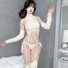 Nova Lingerie Sexy de Puro Desejo Suéter sem Costas Infantil Cos Otaku Killer Meias de Gola Alta Dropshipping Transfronteiriço Q