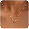 Collar de Piedra de Nacimiento Nuevo Transfronterizo Europeo y Americano de Amazon Cobre Moda Versátil Lujo Ligero Gargantilla Sencilla Joyería para Mujer