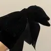 Pinza para Cola de Caballo con Lazo Estilo Retro, Elegante Pinza para el Cabello Negra para Recoger la Mitad del Cabello para Mujeres, Simple Pinza Banana para el Peinado